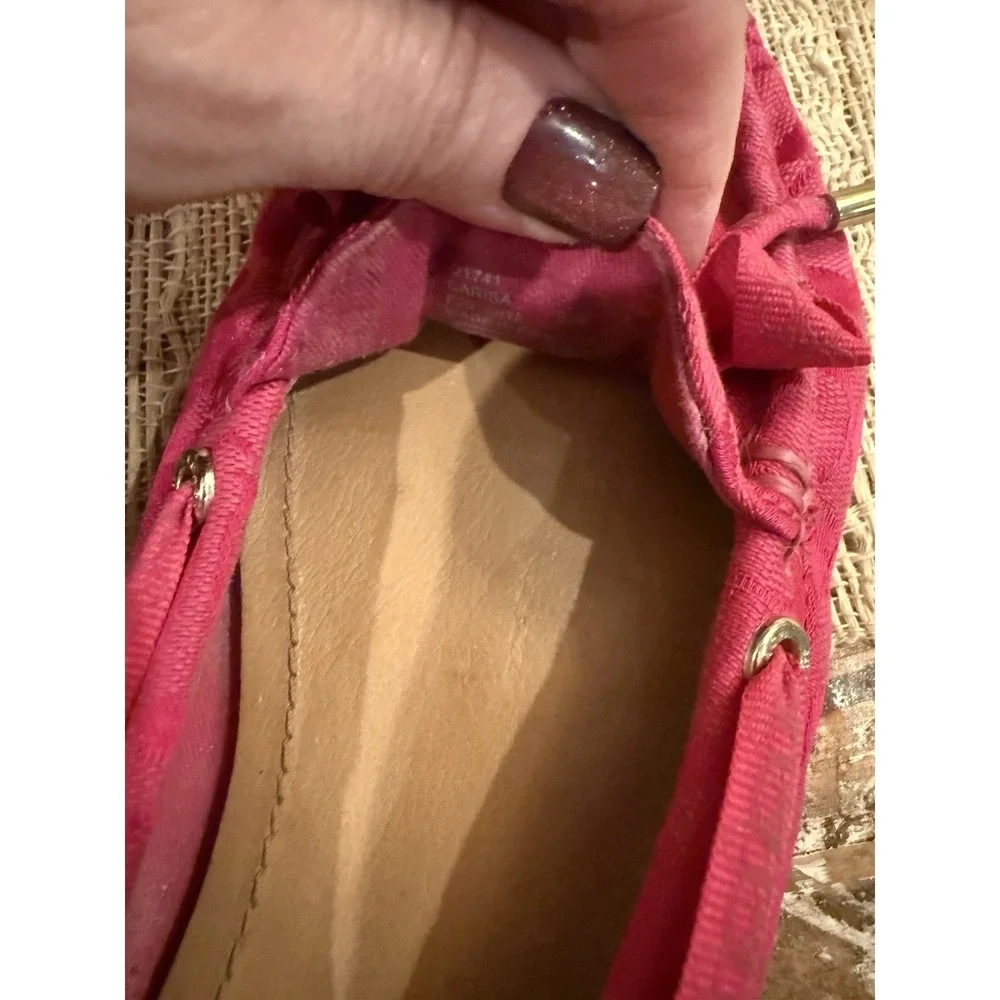 Coach Carisa Q1741 Women's Hot Pink Boat Shoe Slip On Bow Loafers 9B - Picture 12 of 12